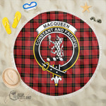 1sttheworld Blanket - MacQueen Modern Clan Tartan Crest Tartan Beach Blanket A7 | 1sttheworld