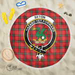 1sttheworld Blanket - Seton Modern Clan Tartan Crest Tartan Beach Blanket A7 | 1sttheworld