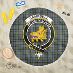 1sttheworld Blanket - Campbell Faded Clan Tartan Crest Tartan Beach Blanket A7 | 1sttheworld