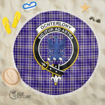 1sttheworld Blanket - Ochterlony Clan Tartan Crest Tartan Beach Blanket A7 | 1sttheworld