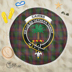 1sttheworld Blanket - Cairns Clan Tartan Crest Tartan Beach Blanket A7 | 1sttheworld