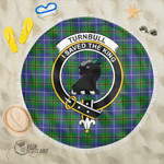 1sttheworld Blanket - Turnbull Hunting Clan Tartan Crest Tartan Beach Blanket A7 | 1sttheworld