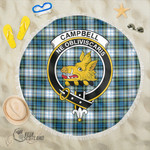 1sttheworld Blanket - Campbell Dress Ancient Clan Tartan Crest Tartan Beach Blanket A7 | 1sttheworld