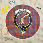 1sttheworld Blanket - MacRae Ancient Clan Tartan Crest Tartan Beach Blanket A7 | 1sttheworld