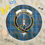 1sttheworld Blanket - Bain Clan Tartan Crest Tartan Beach Blanket A7 | 1sttheworld