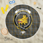 1sttheworld Blanket - Campbell Argyll Weathered Clan Tartan Crest Tartan Beach Blanket A7 | 1sttheworld