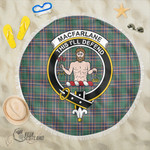 1sttheworld Blanket - MacFarlane Hunting Ancient Clan Tartan Crest Tartan Beach Blanket A7 | 1sttheworld