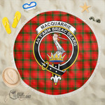 1sttheworld Blanket - MacQuarrie Modern Clan Tartan Crest Tartan Beach Blanket A7 | 1sttheworld