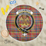 1sttheworld Blanket - Drummond of Strathallan Clan Tartan Crest Tartan Beach Blanket A7 | 1sttheworld