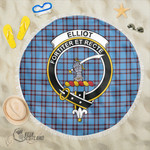 1sttheworld Blanket - Elliot Ancient Clan Tartan Crest Tartan Beach Blanket A7 | 1sttheworld