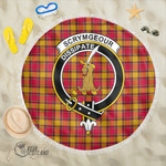 1sttheworld Blanket - Scrymgeour Clan Tartan Crest Tartan Beach Blanket A7 | 1sttheworld