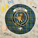 1sttheworld Blanket - Newlands of Lauriston Clan Tartan Crest Tartan Beach Blanket A7 | 1sttheworld