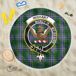 1sttheworld Blanket - Wishart Hunting Modern Clan Tartan Crest Tartan Beach Blanket A7 | 1sttheworld
