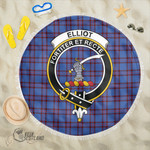 1sttheworld Blanket - Elliot Modern Clan Tartan Crest Tartan Beach Blanket A7 | 1sttheworld