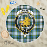 1sttheworld Blanket - Campbell Dress Clan Tartan Crest Tartan Beach Blanket A7 | 1sttheworld