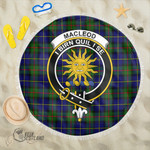 1sttheworld Blanket - MacLeod of Harris Modern Clan Tartan Crest Tartan Beach Blanket A7 | 1sttheworld