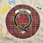 1sttheworld Blanket - MacDuff Modern Clan Tartan Crest Tartan Beach Blanket A7 | 1sttheworld