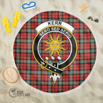 1sttheworld Blanket - Kerr Ancient Clan Tartan Crest Tartan Beach Blanket A7 | 1sttheworld