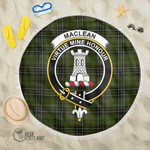 1sttheworld Blanket - MacLean Hunting Clan Tartan Crest Tartan Beach Blanket A7 | 1sttheworld