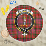 1sttheworld Blanket - MacAlister Modern Clan Tartan Crest Tartan Beach Blanket A7 | 1sttheworld