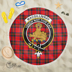 1sttheworld Blanket - MacGillivray Modern Clan Tartan Crest Tartan Beach Blanket A7 | 1sttheworld