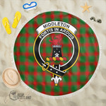 1sttheworld Blanket - Middleton Modern Clan Tartan Crest Tartan Beach Blanket A7 | 1sttheworld