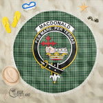 1sttheworld Blanket - MacDonald Lord of the Isles Hunting Clan Tartan Crest Tartan Beach Blanket A7 | 1sttheworld