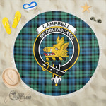 1sttheworld Blanket - Campbell Ancient 01 Clan Tartan Crest Tartan Beach Blanket A7 | 1sttheworld
