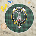 1sttheworld Blanket - MacLean Hunting Ancient Clan Tartan Crest Tartan Beach Blanket A7 | 1sttheworld