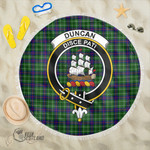 1sttheworld Blanket - Duncan Modern Clan Tartan Crest Tartan Beach Blanket A7 | 1sttheworld