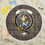 1sttheworld Blanket - Murray of Atholl Weathered Clan Tartan Crest Tartan Beach Blanket A7 | 1sttheworld