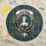 1sttheworld Blanket - Paterson Clan Tartan Crest Tartan Beach Blanket A7 | 1sttheworld