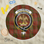 1sttheworld Blanket - Drummond Clan Clan Tartan Crest Tartan Beach Blanket A7 | 1sttheworld