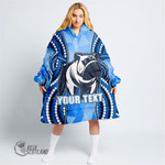 Oodie Blanket Hoodie(Custom) Canterbury-Bankstown Bulldogs Blue Polygon - Rugby Team Oodie Blanket Hoodie Oodie Blanket Hoodie | Lovenewzealand.com
