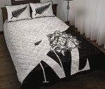 Aotearoa Bulldog Maori Quilt Bed Set - White K5 | Lovenewzealand.co