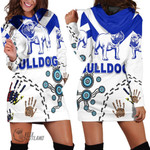Canterbury-Bankstown Bulldogs Indigenous Special White mix Blue - Rugby Team Hoodie Dress | Lovenewzealand.co