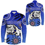 Canterbury-Bankstown Bulldogs Indigenous Victorian Vibes - Rugby Team Long Sleeve Button Shirt| Lovenewzealand.co