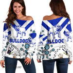 (Custom) Canterbury-Bankstown Bulldogs Indigenous Special White mix Blue - Rugby Team Off Shoulder Sweaters | Lovenewzealand.co