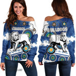Canterbury-Bankstown Bulldogs Grunge Indigenous - Rugby Team Off Shoulder Sweaters | Lovenewzealand.co
