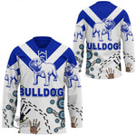 (Custom) Canterbury-Bankstown Bulldogs Indigenous Special White mix Blue - Rugby Team Hockey Jersey | Lovenewzeland.co