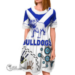 Canterbury-Bankstown Bulldogs Indigenous Special White mix Blue - Rugby Team Christmas Dress | Lovenewzealand.com
