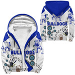 Canterbury-Bankstown Bulldogs Indigenous Special White mix Blue - Rugby Team Sherpa Hoodies | Lovenewzealand.co