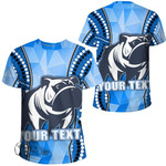 (Custom) Canterbury-Bankstown Bulldogs Blue Polygon - Rugby Team T-shirt T-shirt | Lovenewzealand.co
