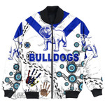 Canterbury-Bankstown Bulldogs Indigenous Special White mix Blue - Rugby Team Bomber Jackets | Lovenewzealand.co
