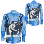 Canterbury-Bankstown Bulldogs Polygon - Rugby Team Long Sleeve Button Shirt| Lovenewzealand.co