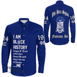 Phi Beta Sigma Black History Long Sleeve Button Shirt A31 | Africazone.store