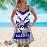 Love New Zealand Clothing - (Custom) Canterbury-Bankstown Bulldogs Strap Summer Dress A35