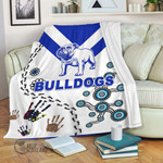 Love New Zealand Blanket - (Custom) Canterbury-Bankstown Bulldogs Indigenous Special White mix Blue - Rugby Team Premium Blanket | lovenewzealand.co
