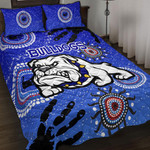 Canterbury-Bankstown Bulldogs Indigenous Victorian Vibes - Rugby Team Quilt Bed Set | lovenewzealand.co
