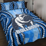 Western Bulldogs Bulldogs Polygon - Football Team Quilt Bed Set | lovenewzealand.co
